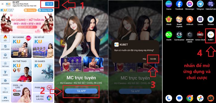 Tải game tài xỉu đổi tiền thật tại Ku casino dễ dàng nhất Hướng dẫn cách tải game tài xỉu đổi tiền thật Ku casino